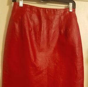 Genuine Leather Mini Skirt